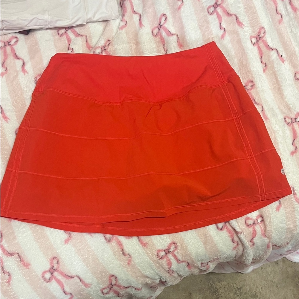CRZ YOGA Vibrant Red Mini Skirt